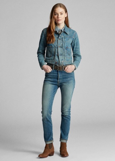 Women's Ralph Lauren Vintage Straight Stretch Jeans | 096873EUG